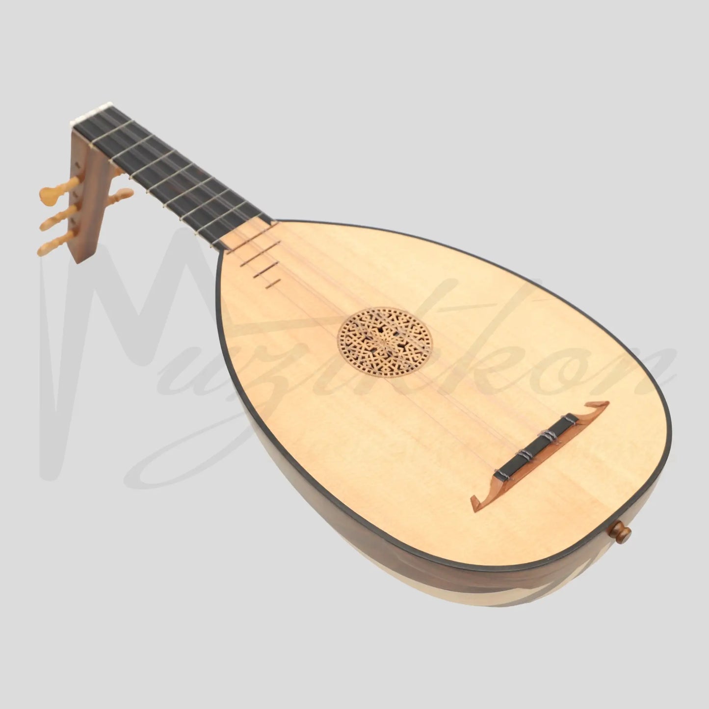 Lute Ukulele 6 Strings Tenor Left Variegated Rosewood Lacewood