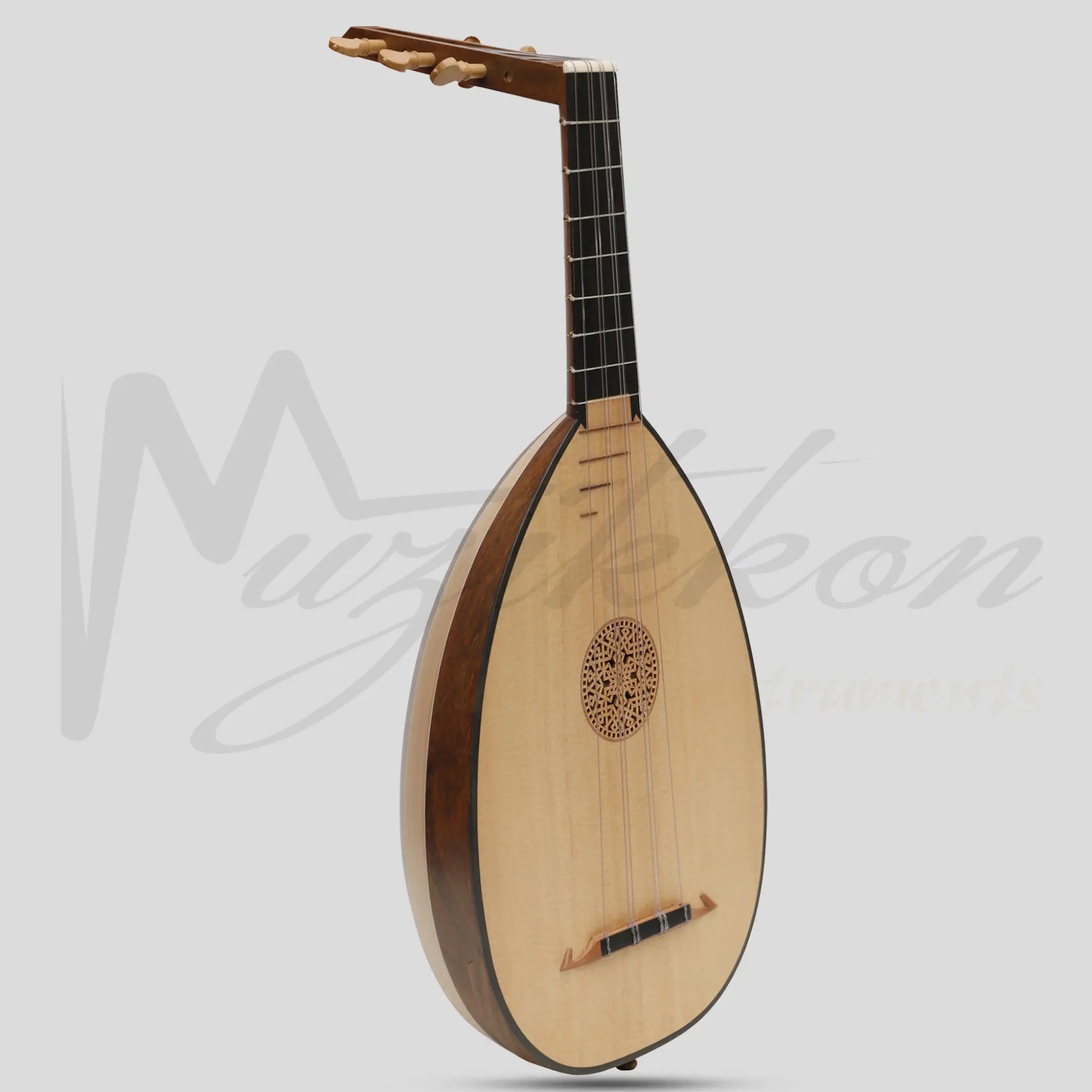 Lute Ukulele 6 Strings Tenor Left Variegated Rosewood Lacewood