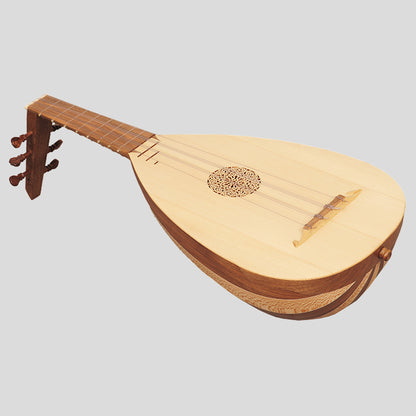 Lute Ukulele, 6 Strings Tenor Variegated Left Lacewood Walnut