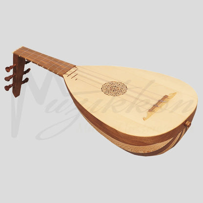 Lute Ukulele 6 Strings Tenor Variegated Left Lacewood Walnut