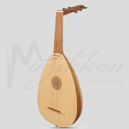 Lute Ukulele 6 Strings Tenor Variegated Left Lacewood Walnut