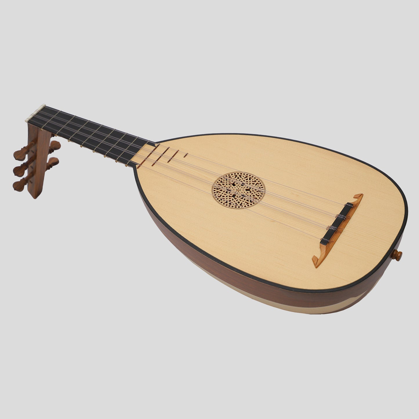 Lute Ukulele, 6 Strings Tenor Variegated Rosewood Lacewood