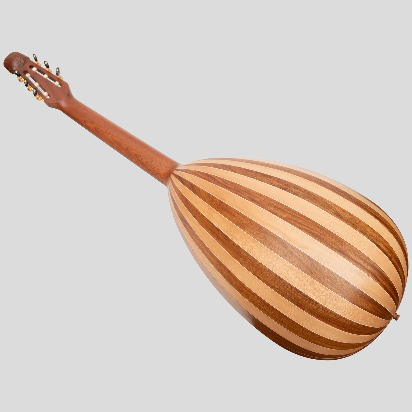 MUZIKKON LAUTGITARRE, 6-SAITIG PALISANDER AUS BUNTEM LACEWOOD LINKSHÄNDER