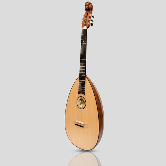 MUZIKKON LAUTE GITARRE , 6 STAHLSAITEN PANASCHIERTES LACEWOOD PALISANDER