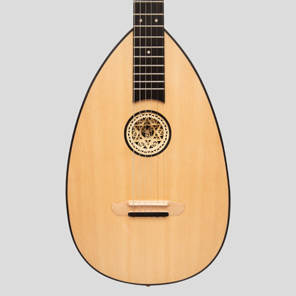 MUZIKKON LUTE GUITAR , 6 STEEL STRINGS VARIEGATED LACEWOOD ROSEWOOD