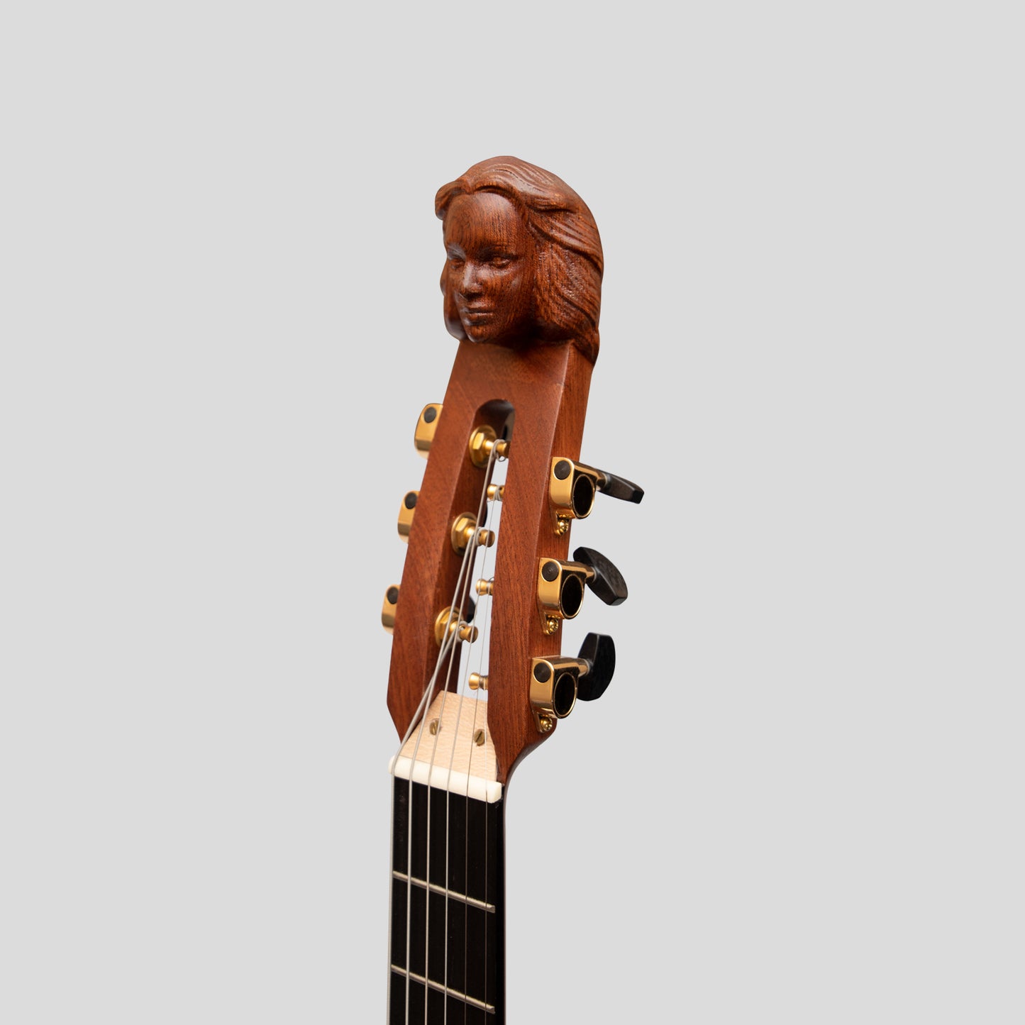 MUZIKKON LUTE GUITAR , 6 STEEL STRINGS VARIEGATED LACEWOOD ROSEWOOD