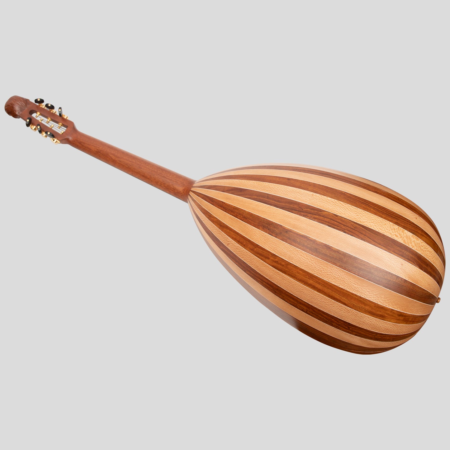 MUZIKKON LUTE GUITAR , 6 STEEL STRINGS VARIEGATED LACEWOOD ROSEWOOD