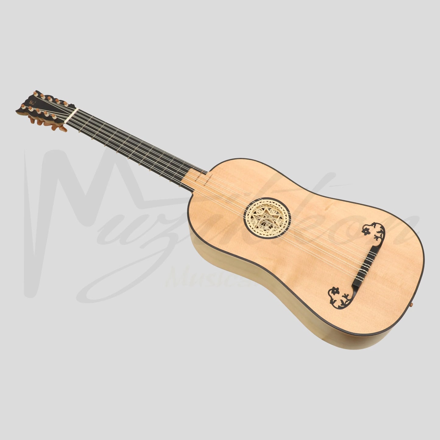 Luth Ebene Baroque Guitar After Voboam