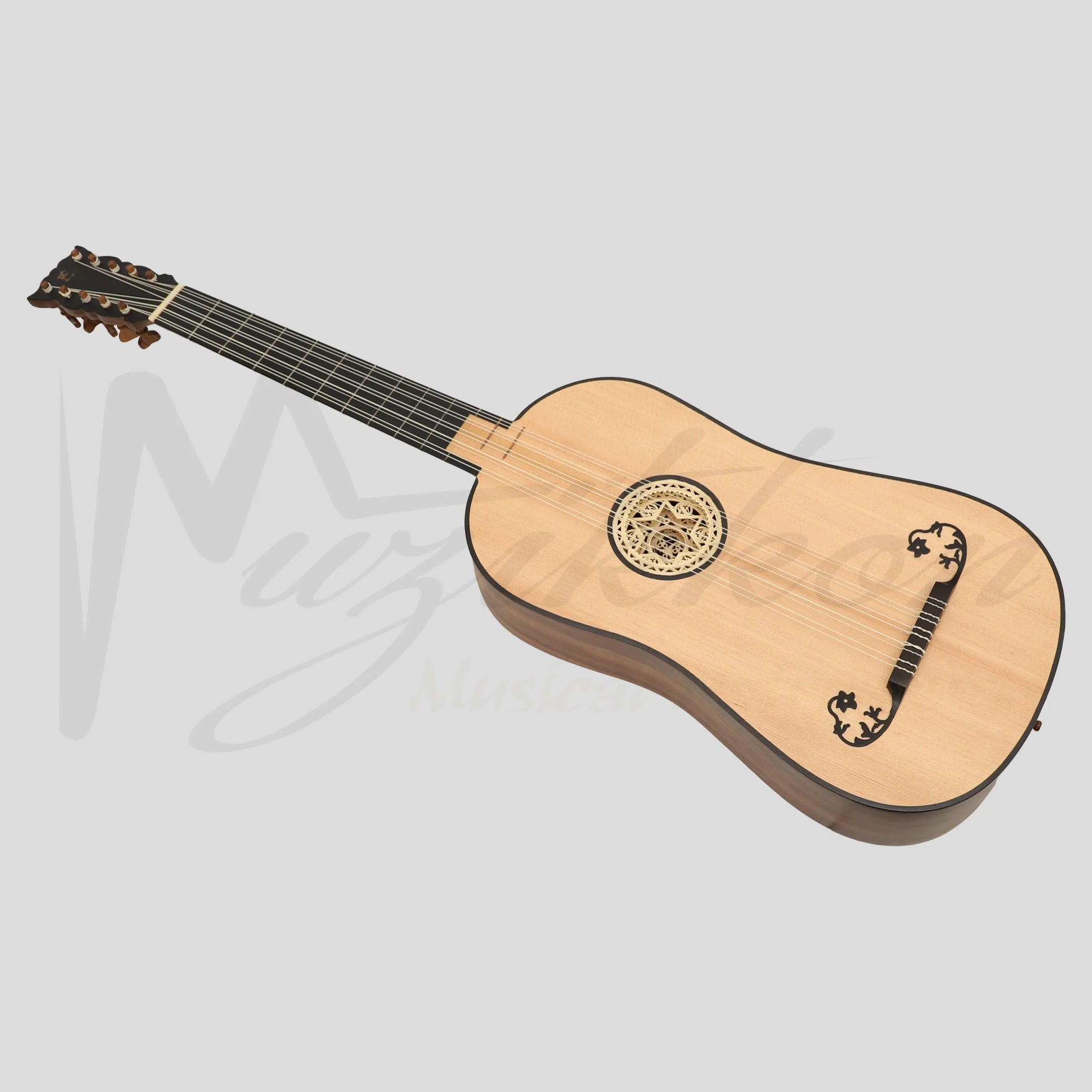 Luth Ebene Baroque Guitar After Voboam