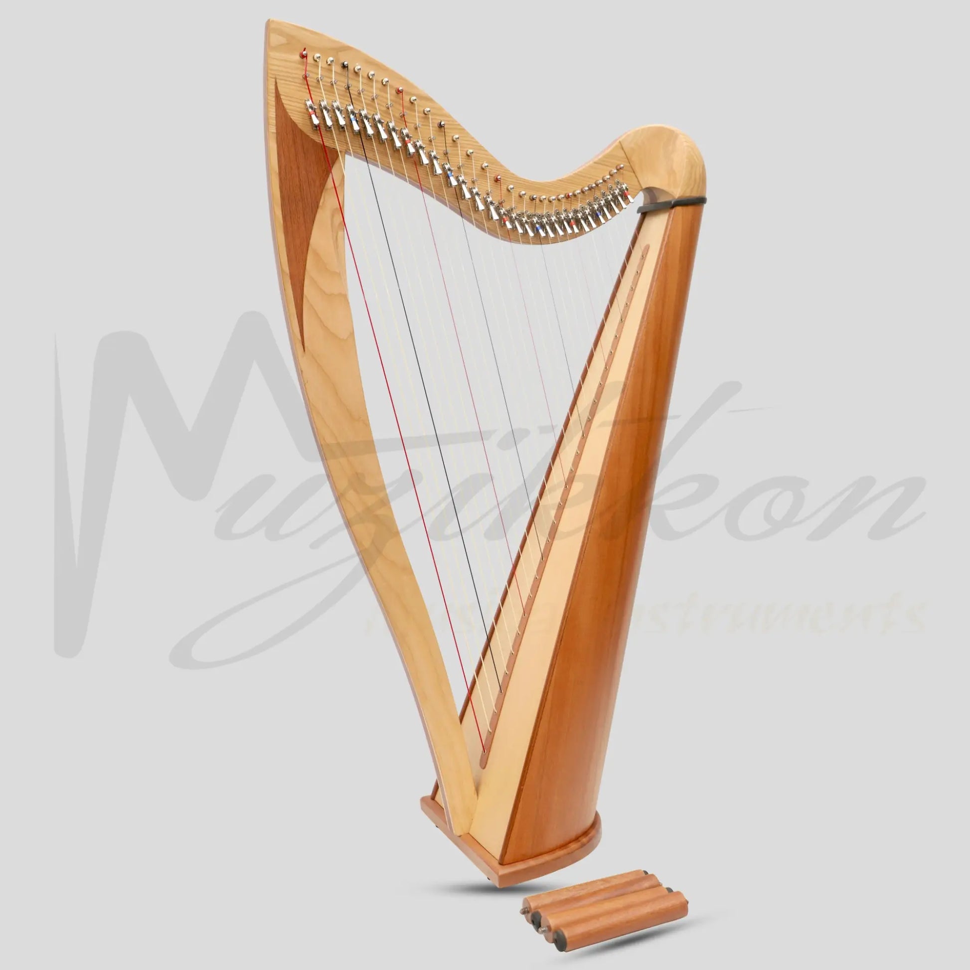 Mchugh Atlas Harp 29 String Ash And Mahogany Roundback