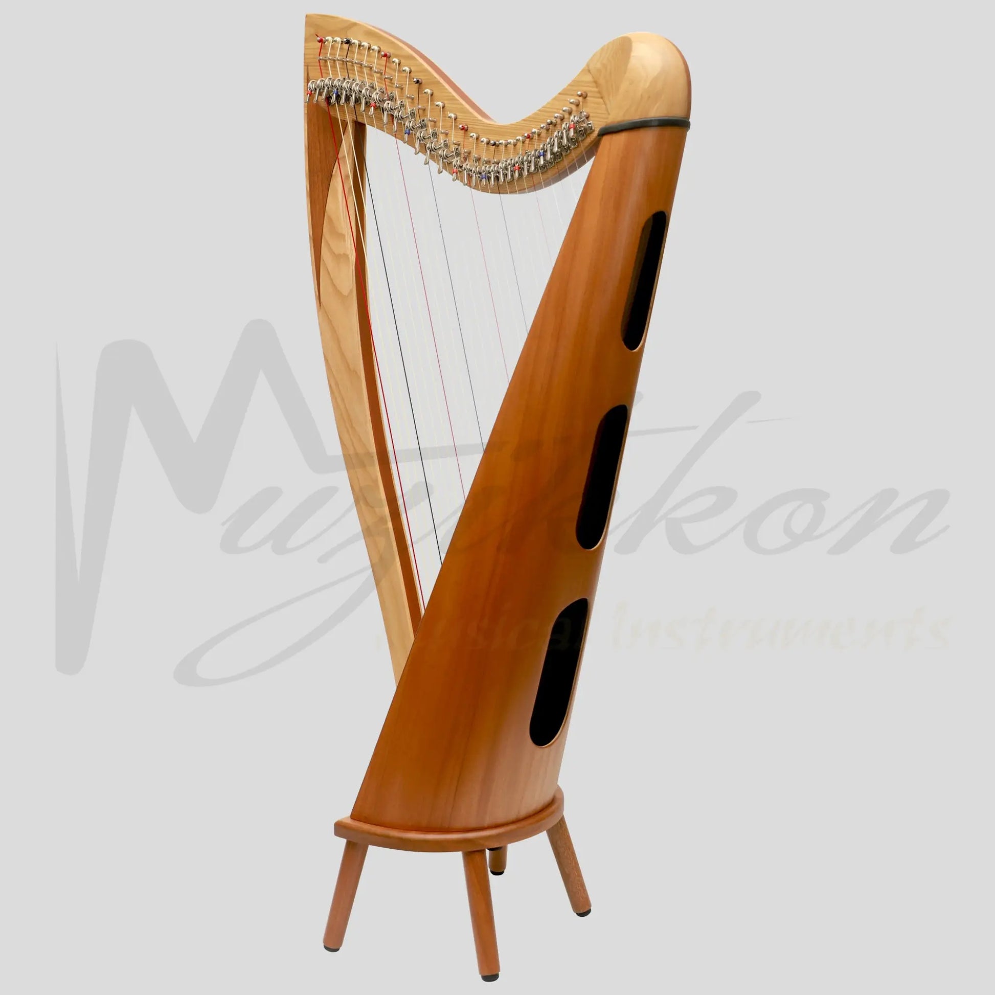 Mchugh Atlas Harp 29 String Ash And Mahogany Roundback