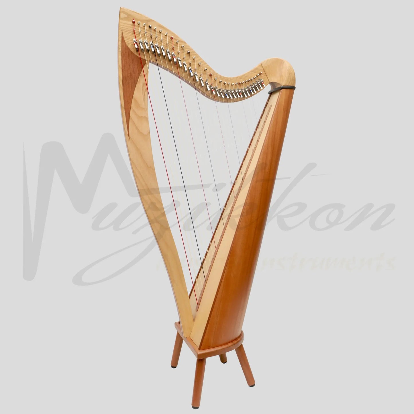 Mchugh Atlas Harp 29 String Ash And Mahogany Roundback