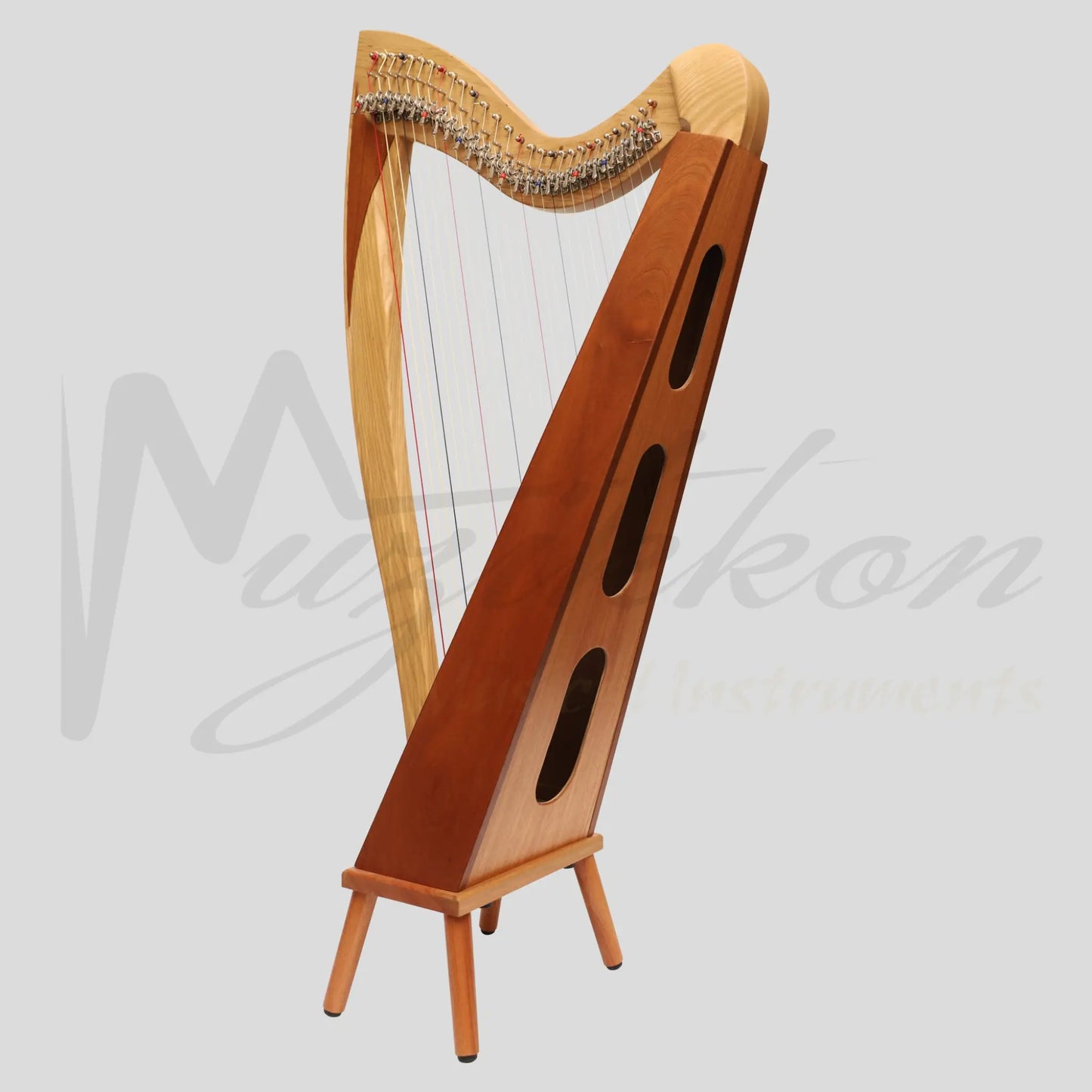 Mchugh Atlas Harp 29 String Ash And Mahogany Squareback