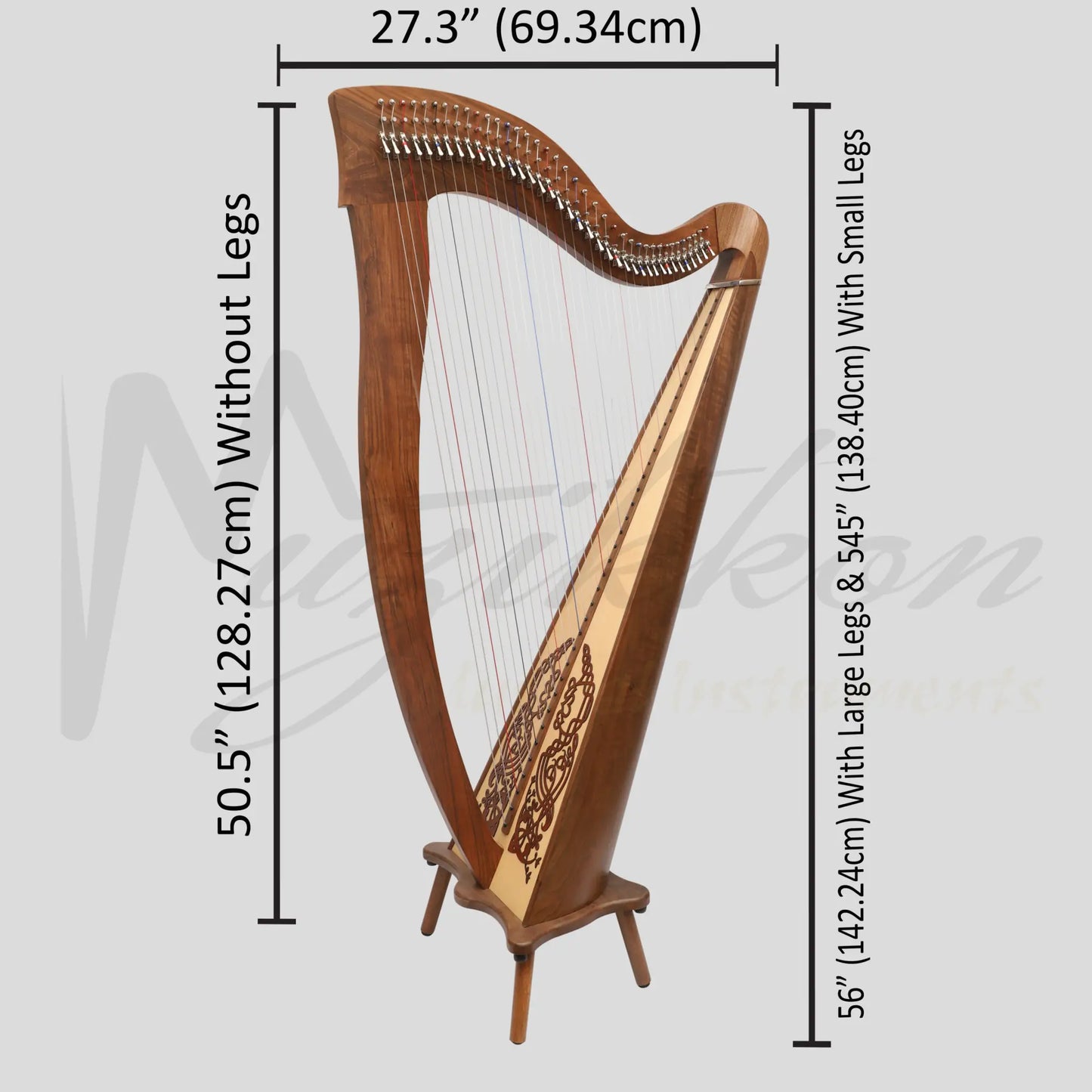 Mchugh Ayra Harp 38 Strings Walnut