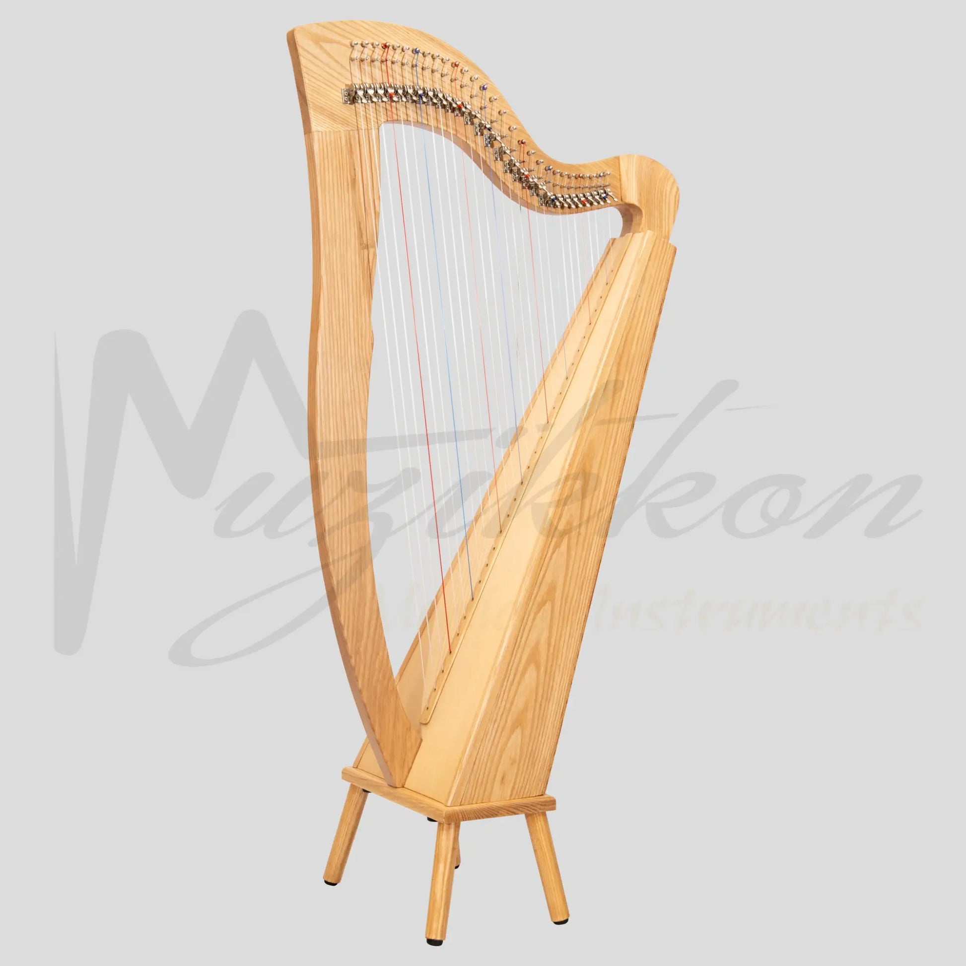 Mchugh Harp 29 Strings Ashwood Square Back