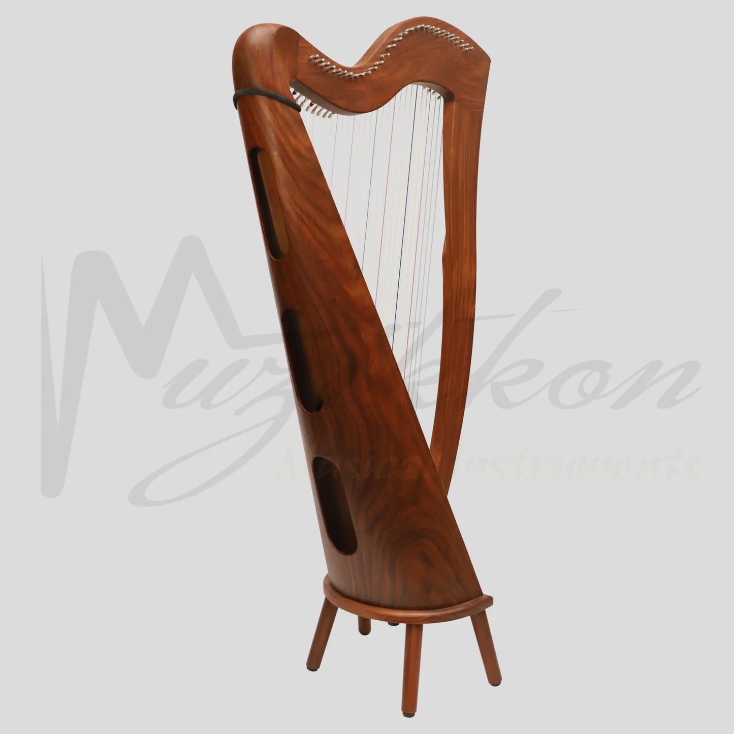 Mchugh Harp 29 Strings Rosewood Round Back