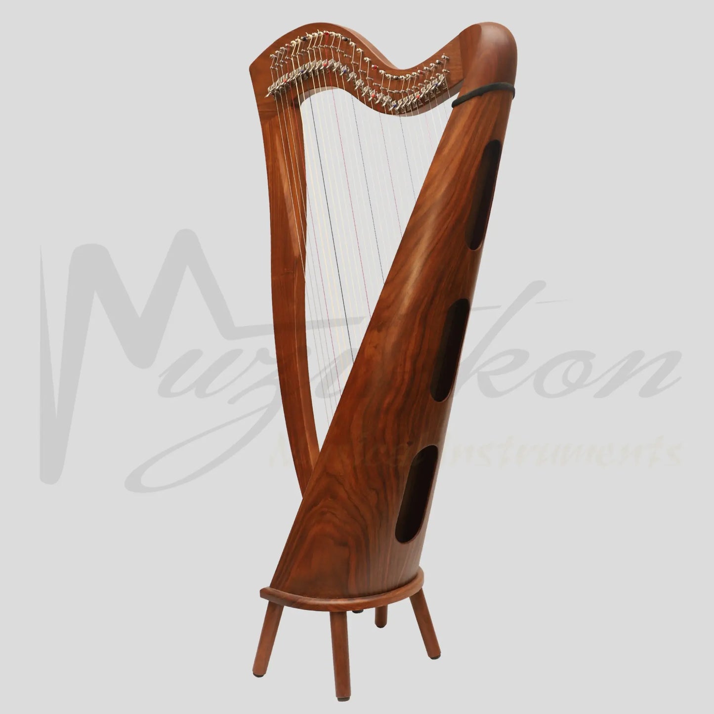 Mchugh Harp 29 Strings Rosewood Round Back