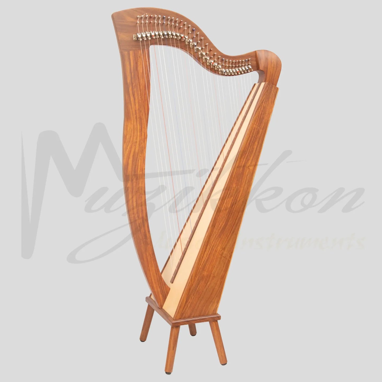 Mchugh Harp 29 Strings Rosewood Square Back