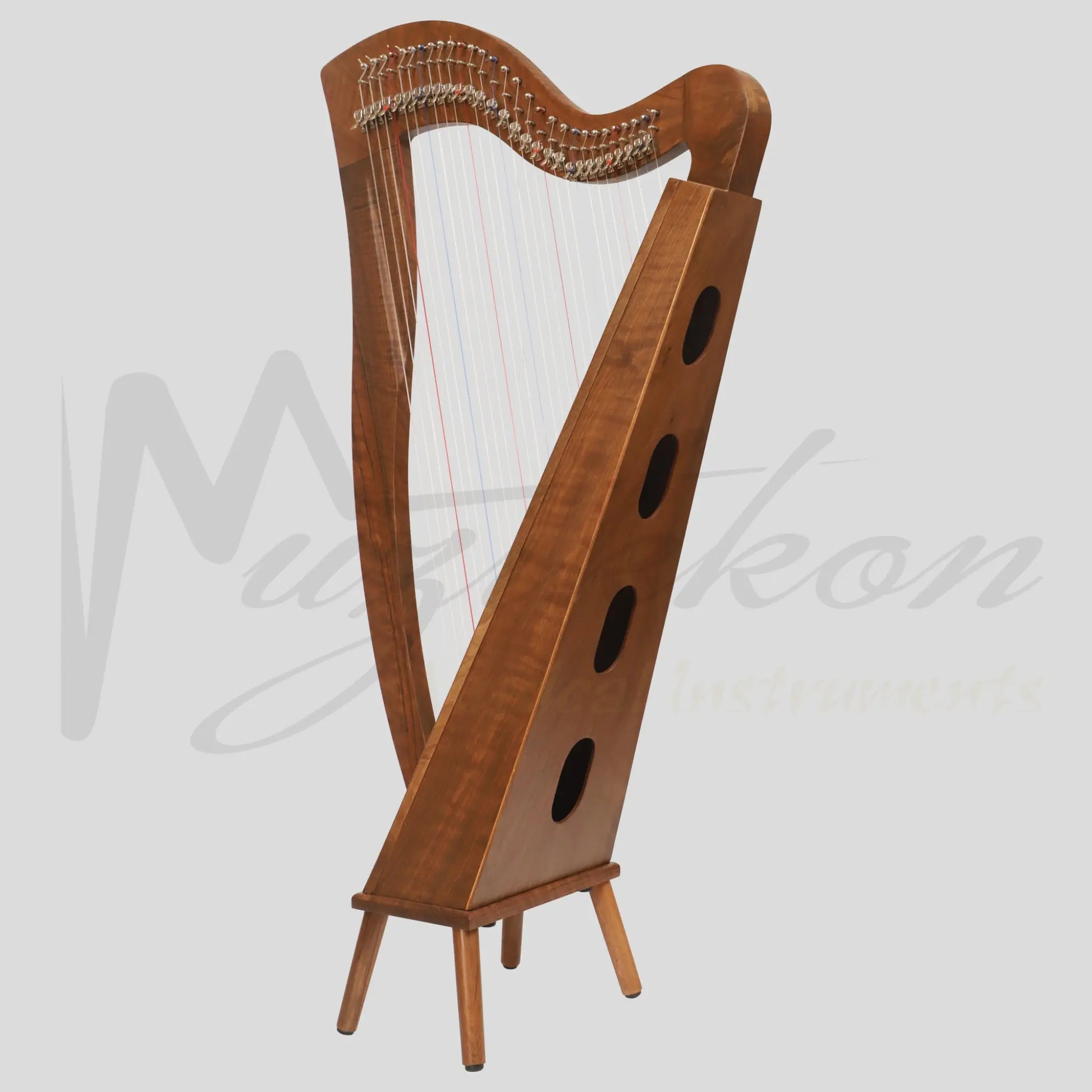 Mchugh Harp 29 Strings Walnut Wood Square Back