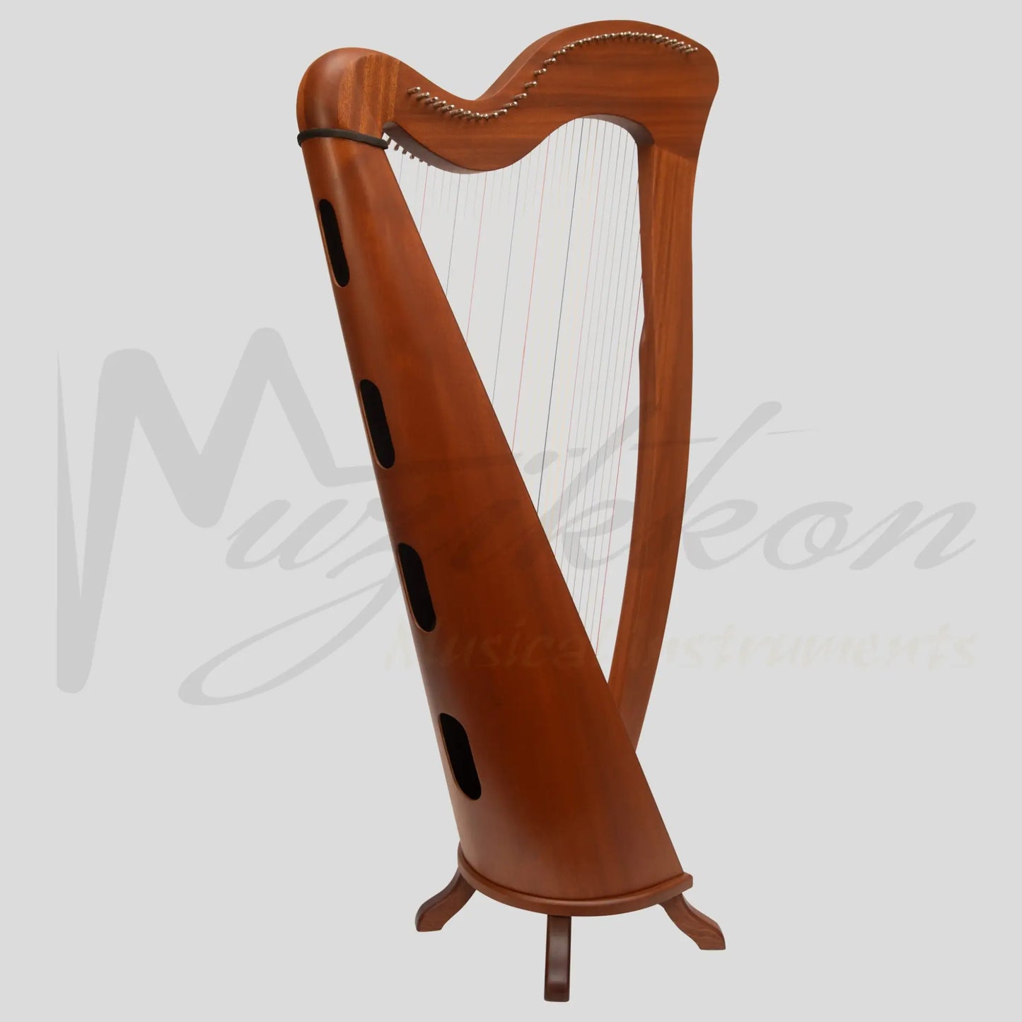 Mchugh Harp 34 Strings Mahogany Wood Round Back