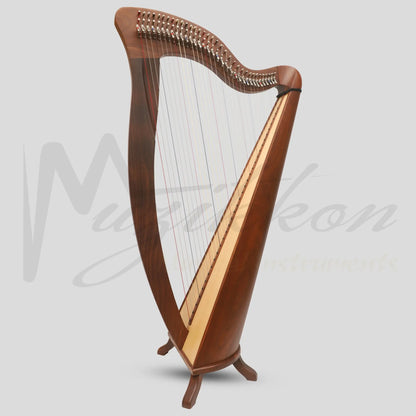 Mchugh Harp 34 Strings Rosewood Round Back