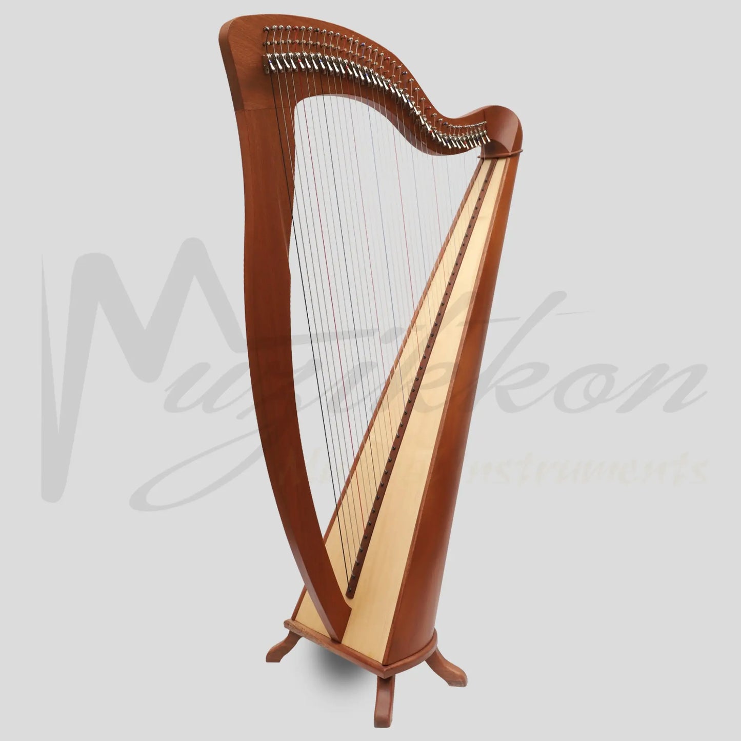 Mchugh Harp 38 Strings Mahogany Round Back