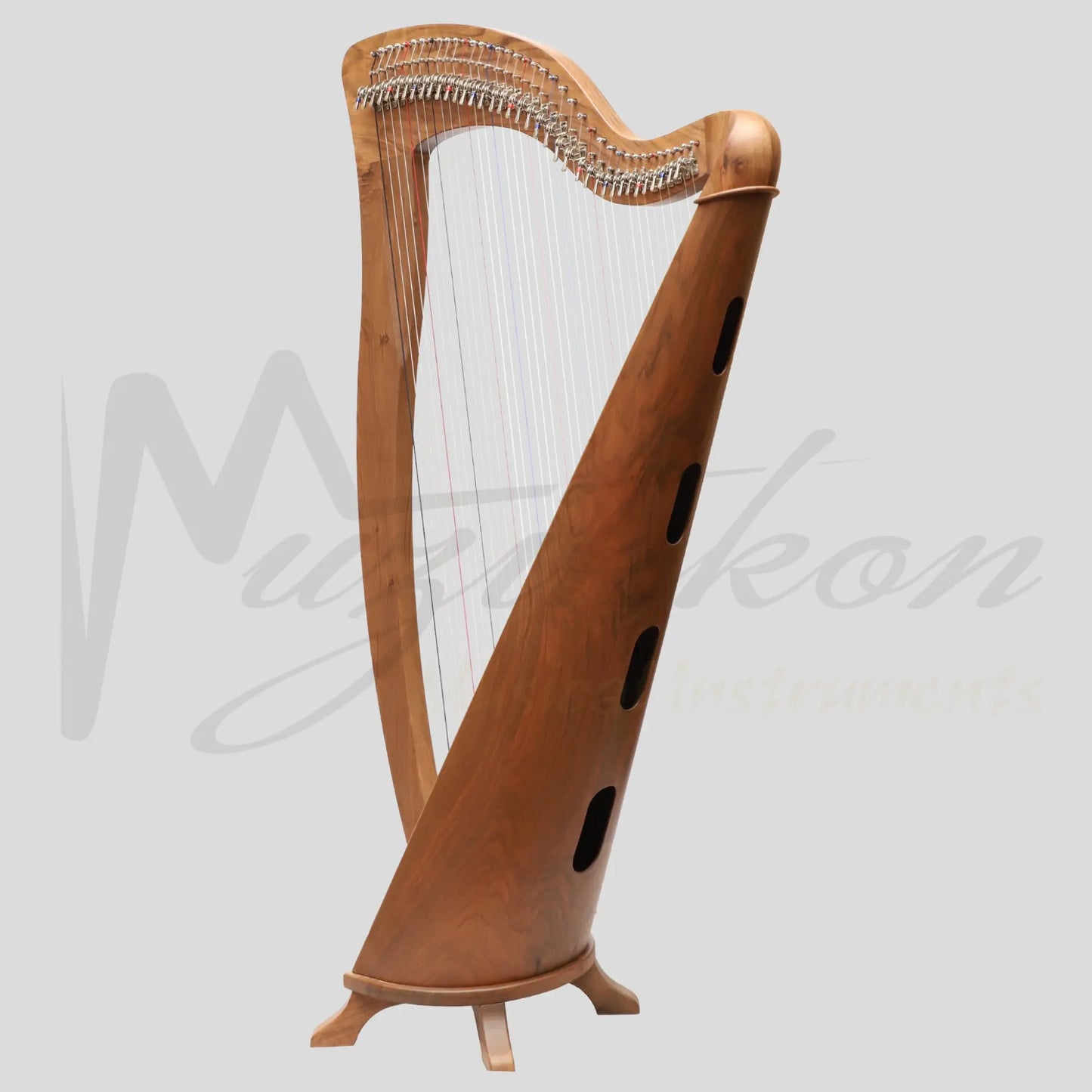 Mchugh Harp 38 Strings Walnut Wood Round Back