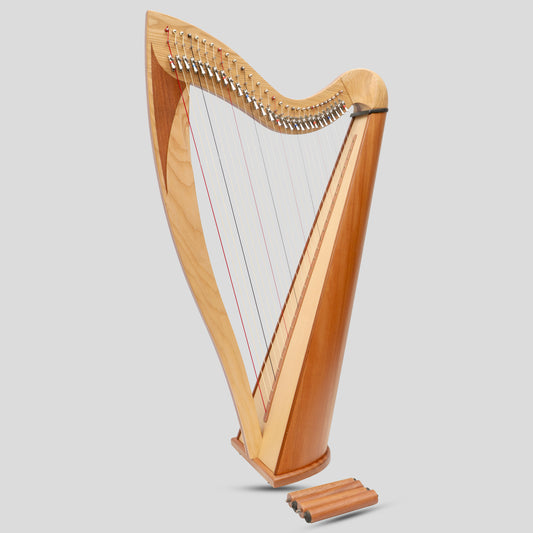 Muzikkon McHugh Atlas Harp, 29 corde Roundback Ashwood E Mogano