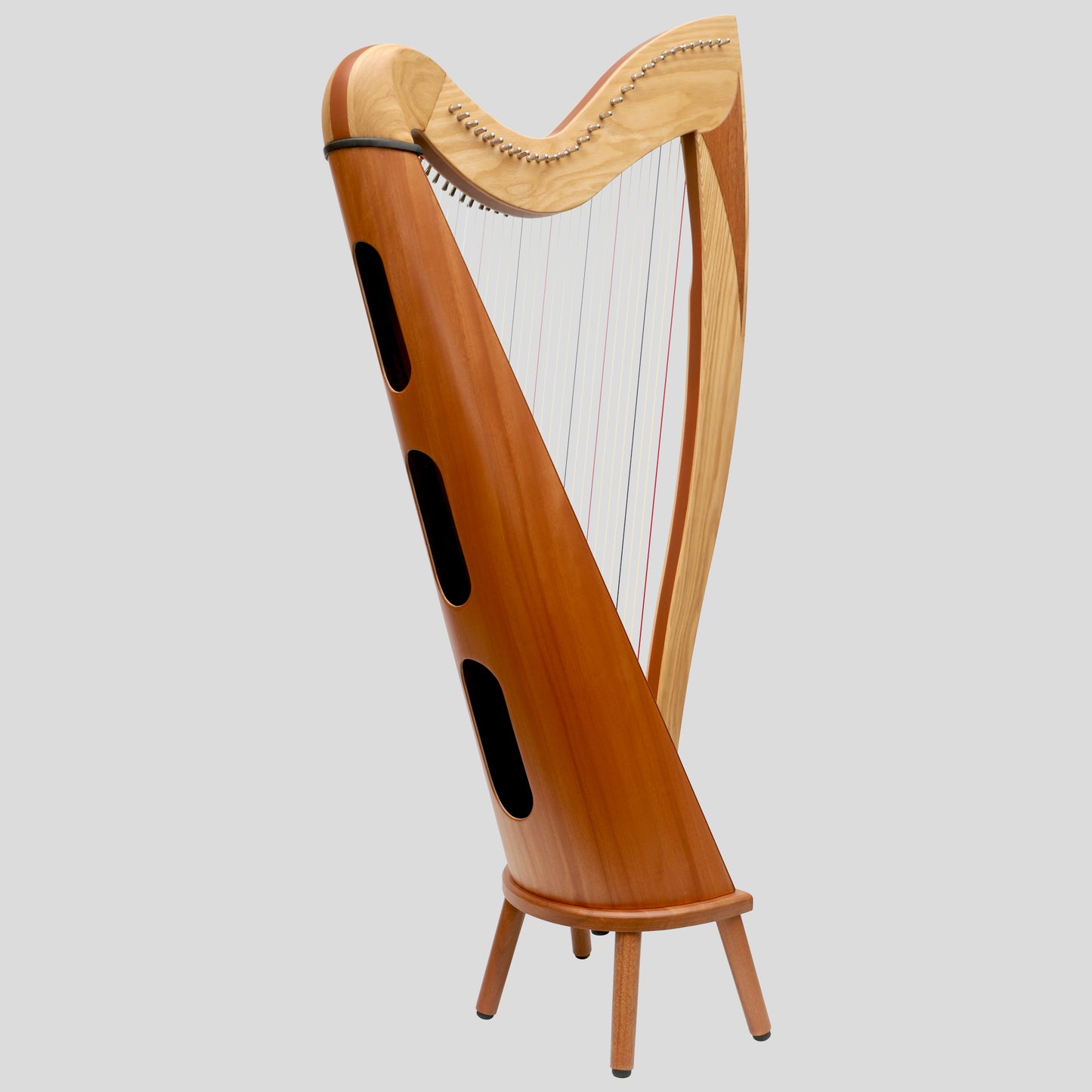 Muzikkon McHugh Atlas Harp, 29 corde Roundback Ashwood E Mogano