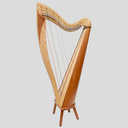 McHugh Atlas Harp 29 String Ash and Mahogany Roundback