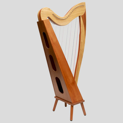 Muzikkon McHugh Atlas Harp, 29 corde Squareback Ashwood e mogano