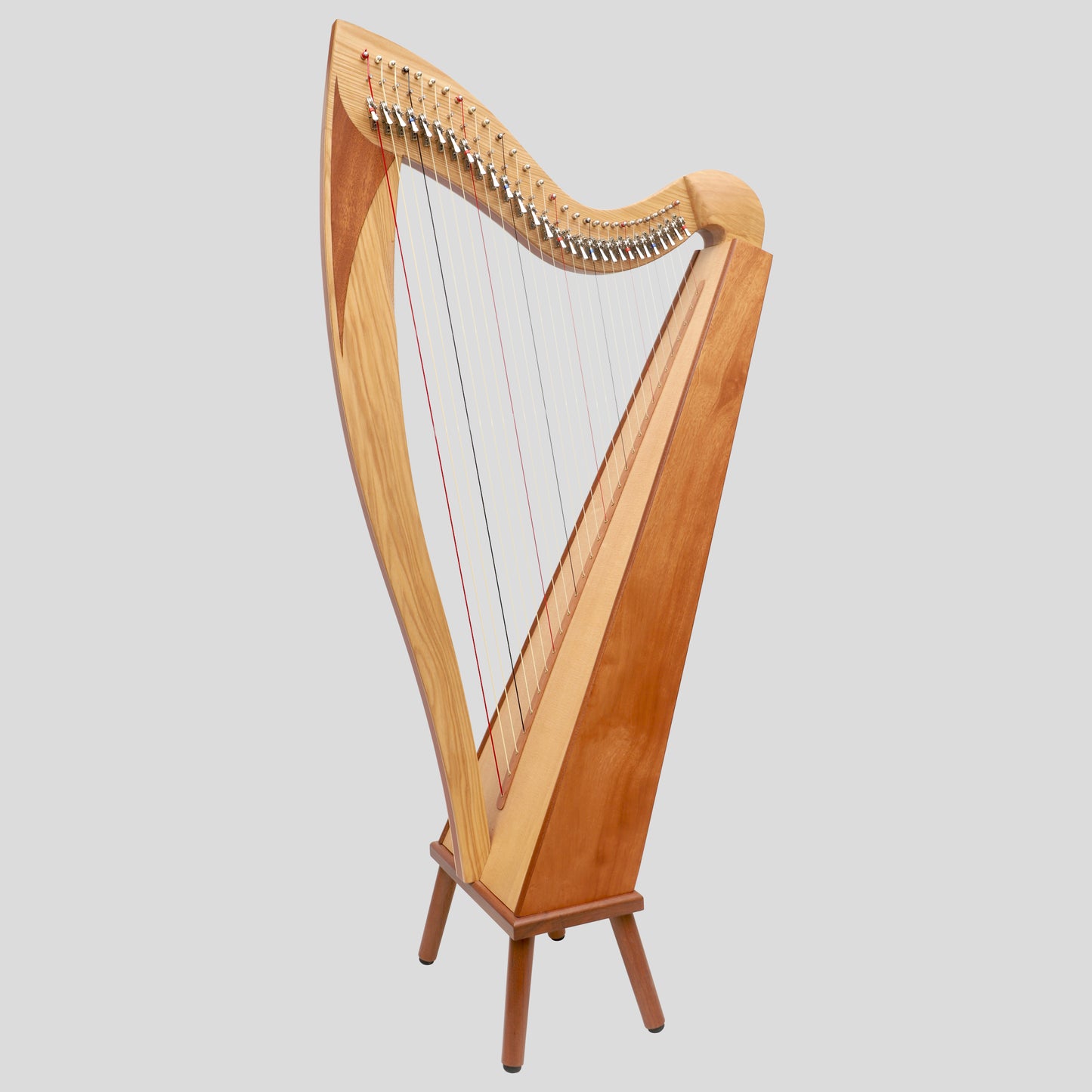 Muzikkon McHugh Atlas Harp, 29 corde Squareback Ashwood e mogano