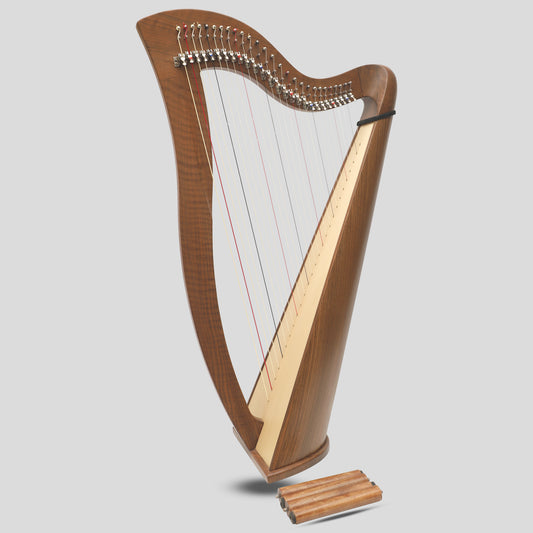 Muzikkon McHugh Harp 27 Strings Walnut Round Back