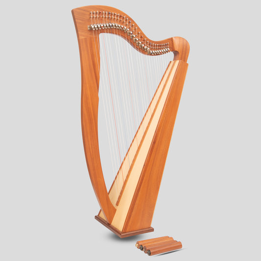 Muzikkon McHugh Harp, 29 Strings Square Back Mahogany