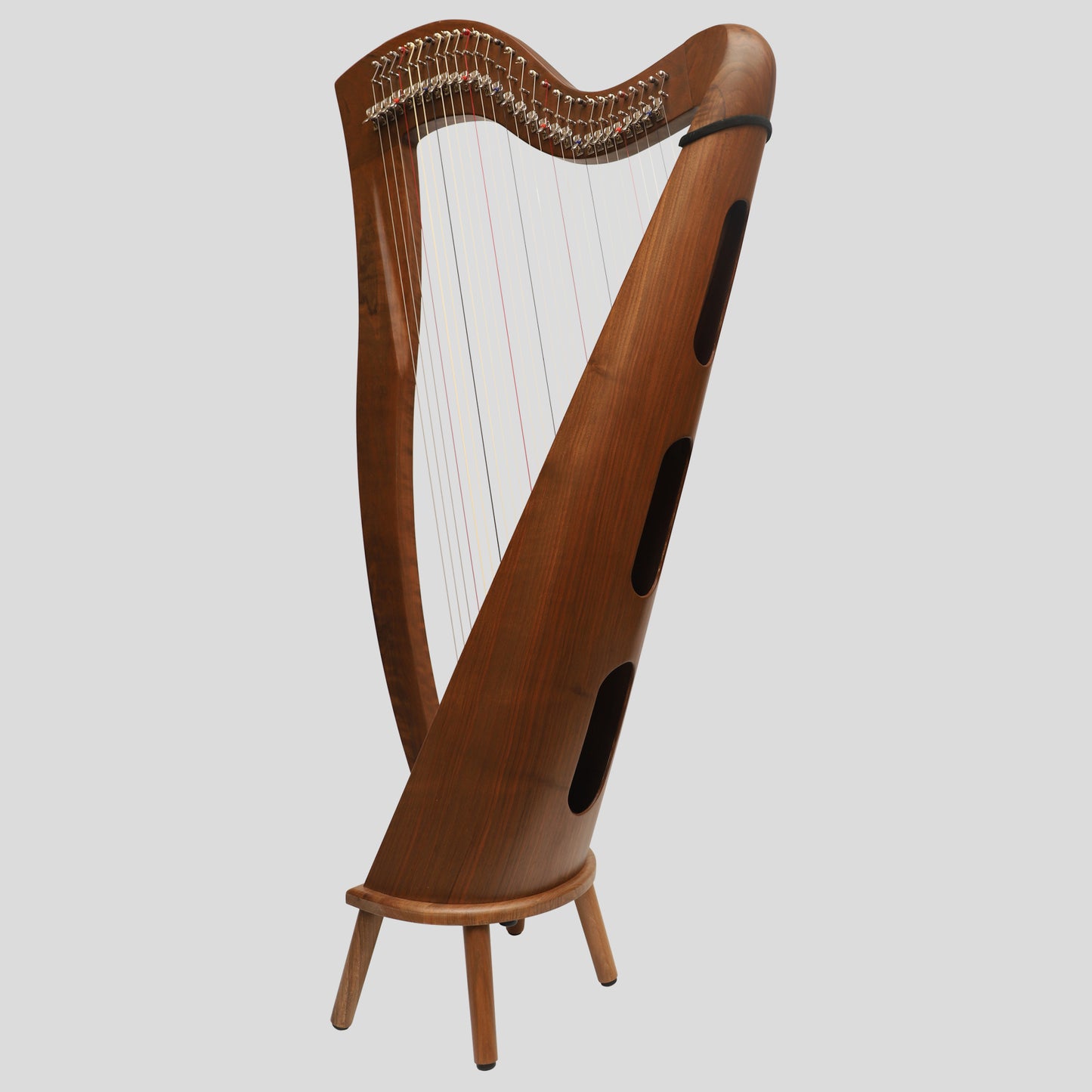 McHugh Harp, 29 Strings Round Back Walnut