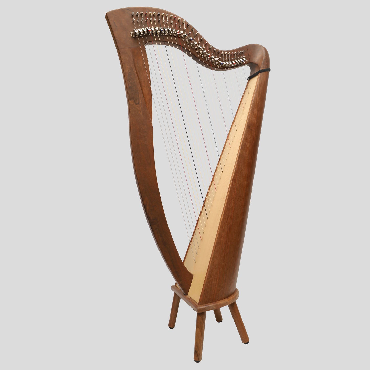 McHugh Harp, 29 Strings Round Back Walnut