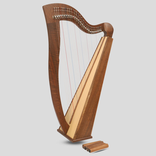 Mchugh Harp 29 Strings Walnut Wood Square Back