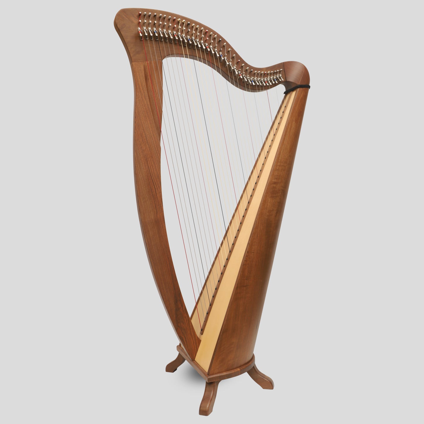 McHugh Harp 34 Corde Legno di Noce Rotondo