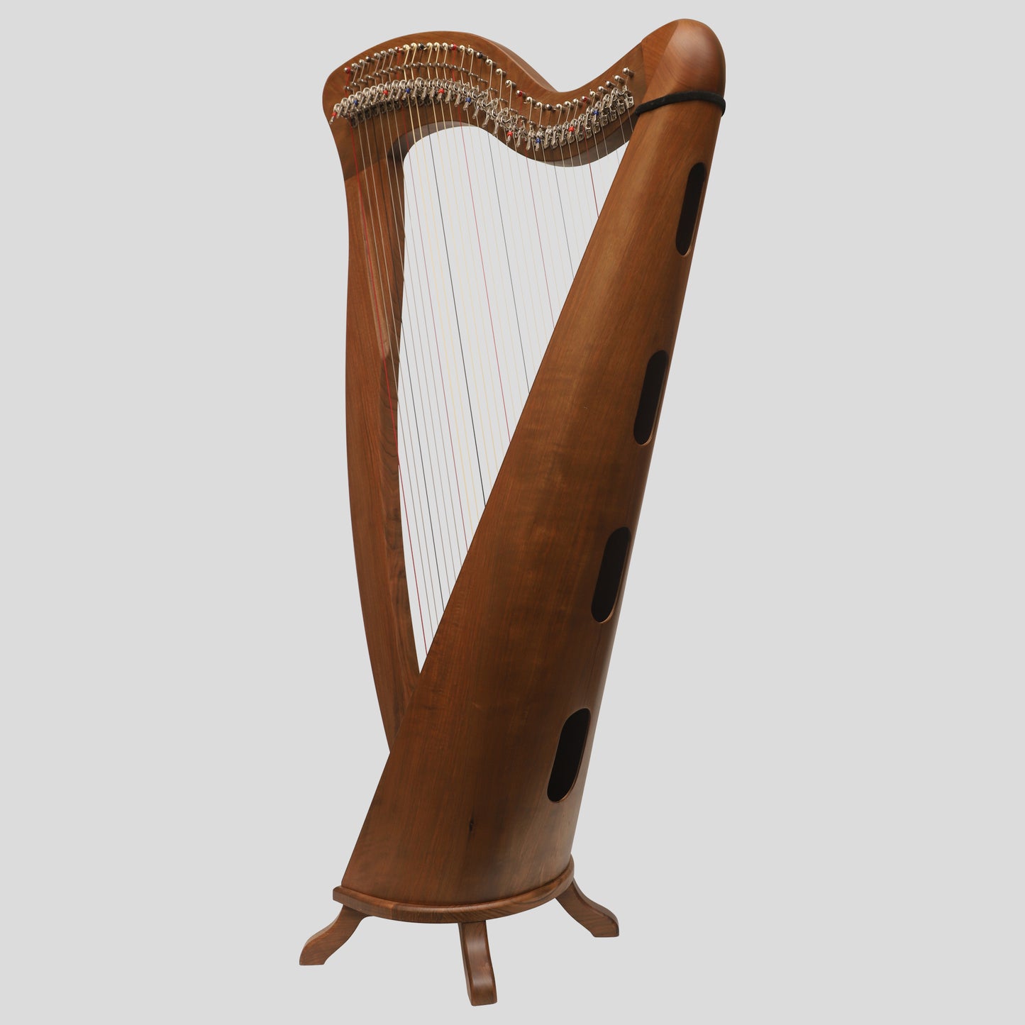 McHugh Harp 34 Strings Walnut Wood Round back