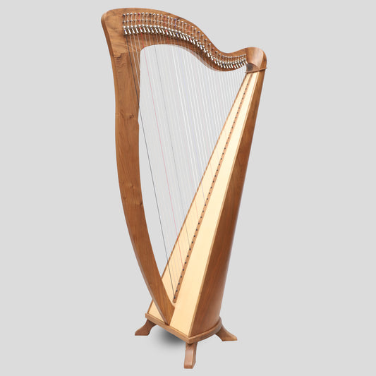 McHugh Harp 38 Strings Walnut Wood Round Back