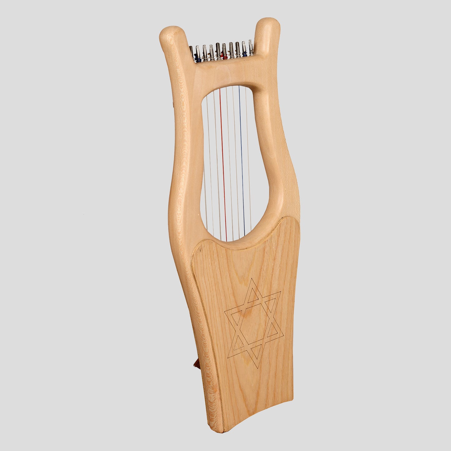 Mini Kinnor Harp, 10 String Lacewood