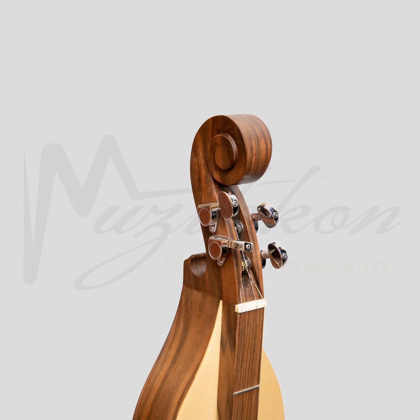 Mountain Dulcimer 4 String F-Hole Walnut With Nickel Finish Hardware