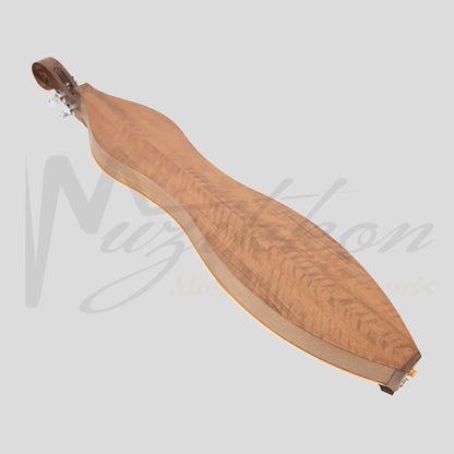 Mountain Dulcimer 4 String Knotwork Scroll Walnut With Nickel Finish Hardware