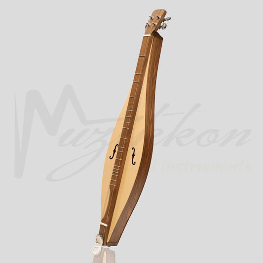 Mountain Dulcimer 4 String Teardrop Turn Scroll F-Hole Walnut