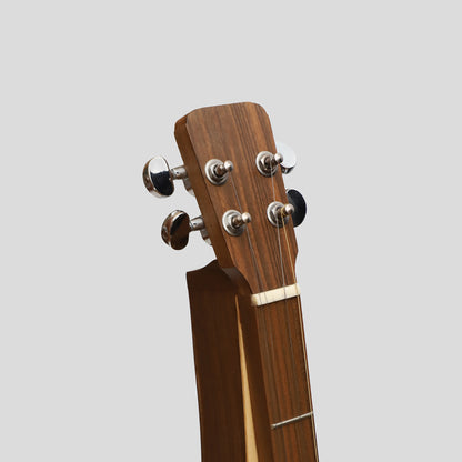 Mountain Dulcimer, 4 String Teardrop Turn Scroll F-Hole Walnut