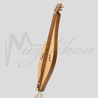 Mountain Dulcimer 4 String Teardrop Turn Scroll F-Hole Walnut