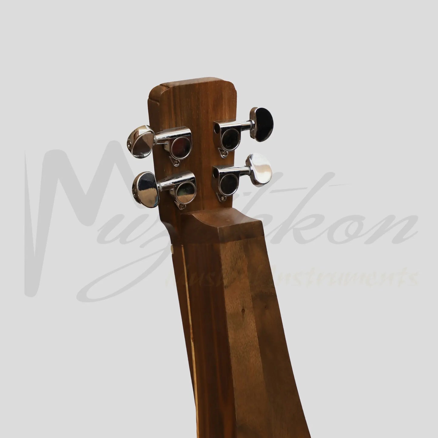 Mountain Dulcimer 4 String Teardrop Turn Scroll F-Hole Walnut