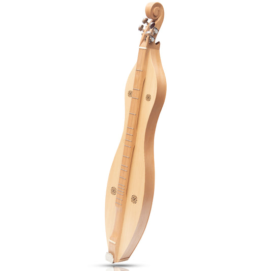 Mountain Dulcimer 4 corde nodo pergamena in pizzo con finitura nichel