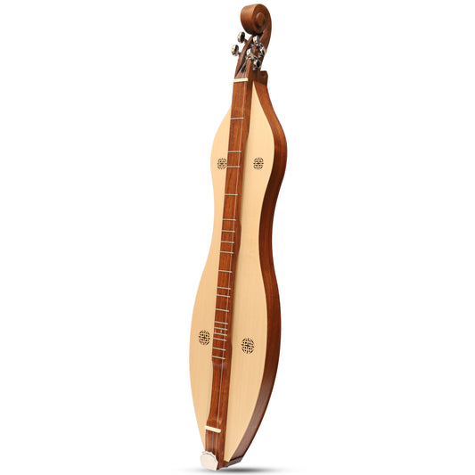 Muzikkon Mountain Dulcimer, 4 corde scroll moscio R-W ingranaggio d'argento