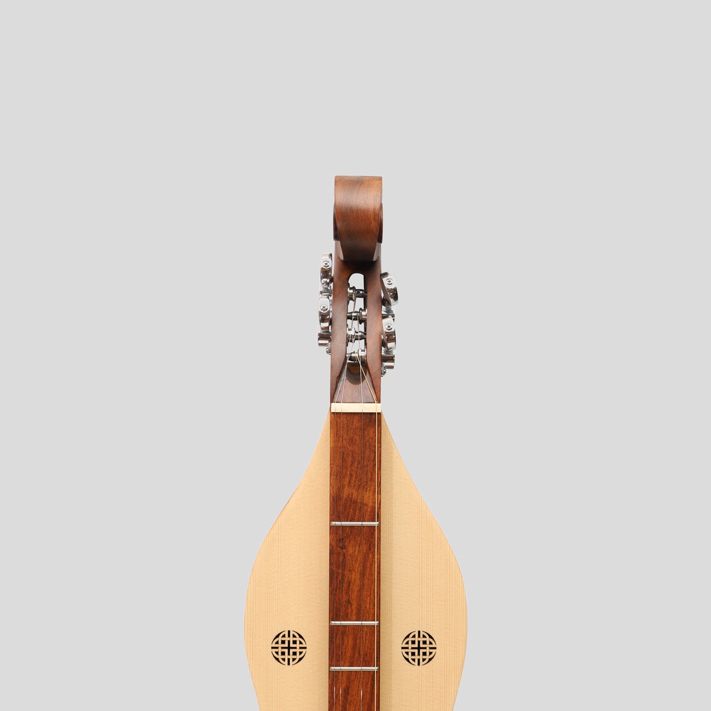 Muzikkon Mountain Dulcimer, 4 corde scroll moscio R-W ingranaggio d'argento